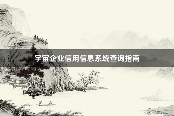 宇宙企业信用信息系统查询指南